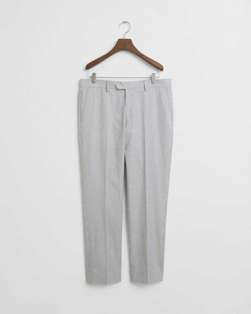 SLIM TAPERED SEERSUCKER SUIT PANTS Blue / 46