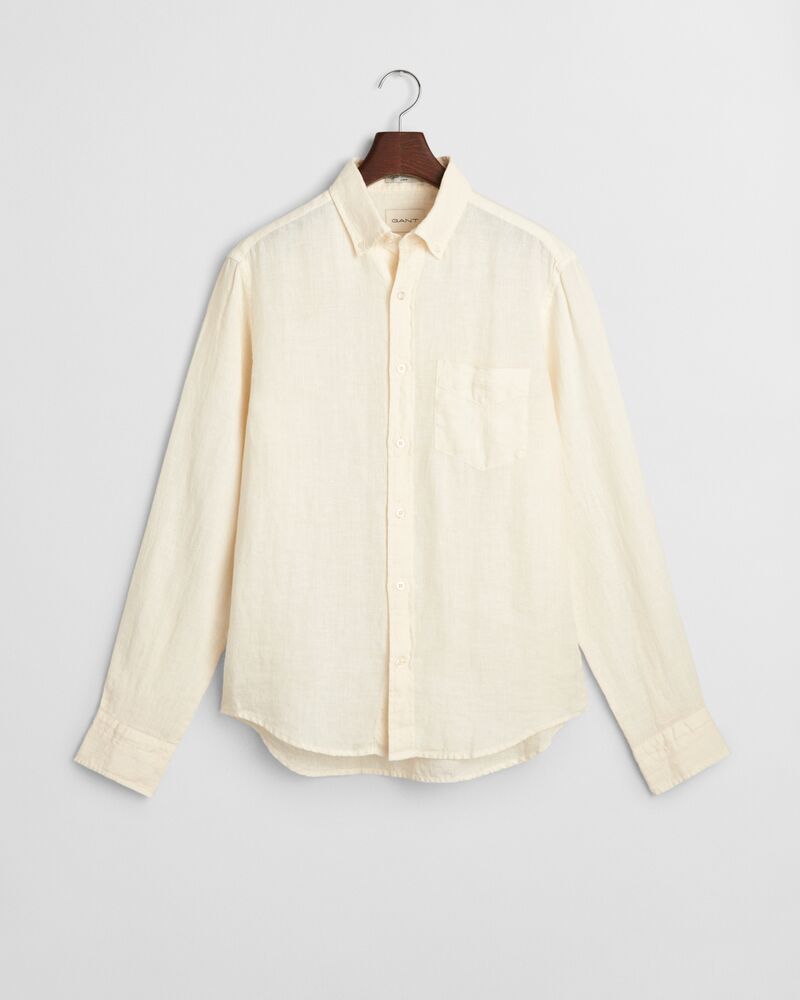 REG GMNT DYED LINEN SHIRT Beige / S