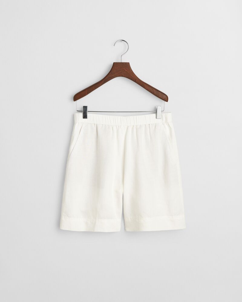 REL LINEN BLEND PULL ON SHORTS White / 32