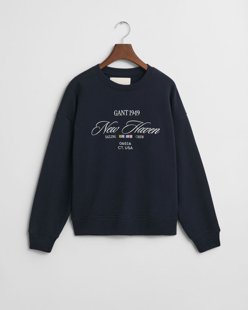 GRAPHIC C-NECK SWEAT Blue / S