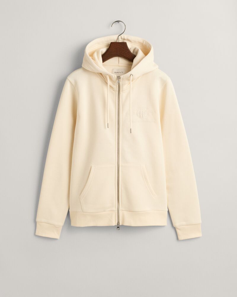 REG TONAL SHIELD ZIP HOODIE Beige / S