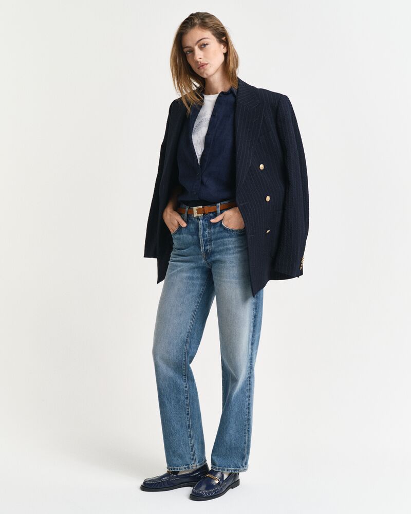 REG LINEN SHIRT Blue / 32