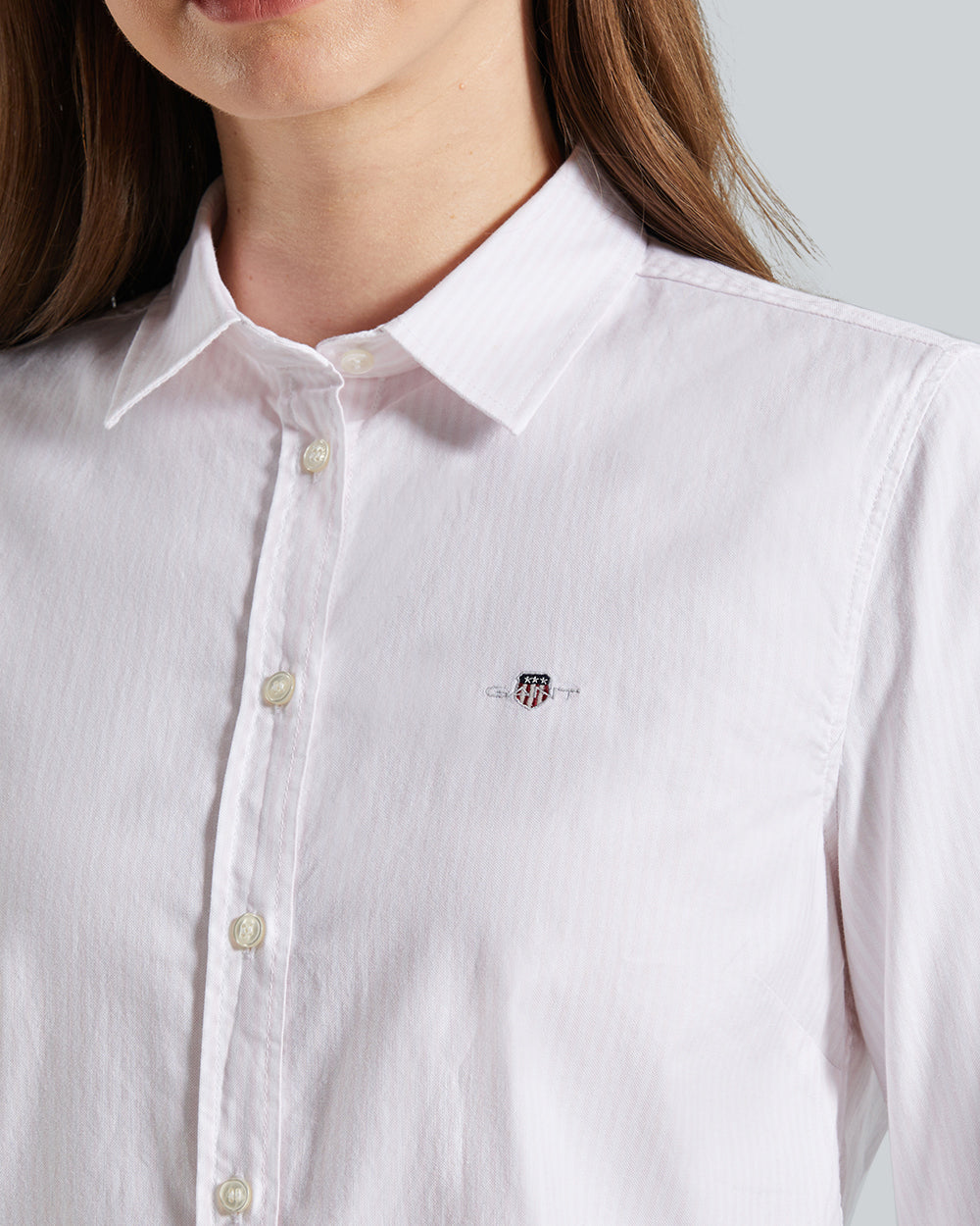 Gant Slim Stretch Oxford Striped Shirt – Modern Cut, Smart Detailing Light Pink / 36