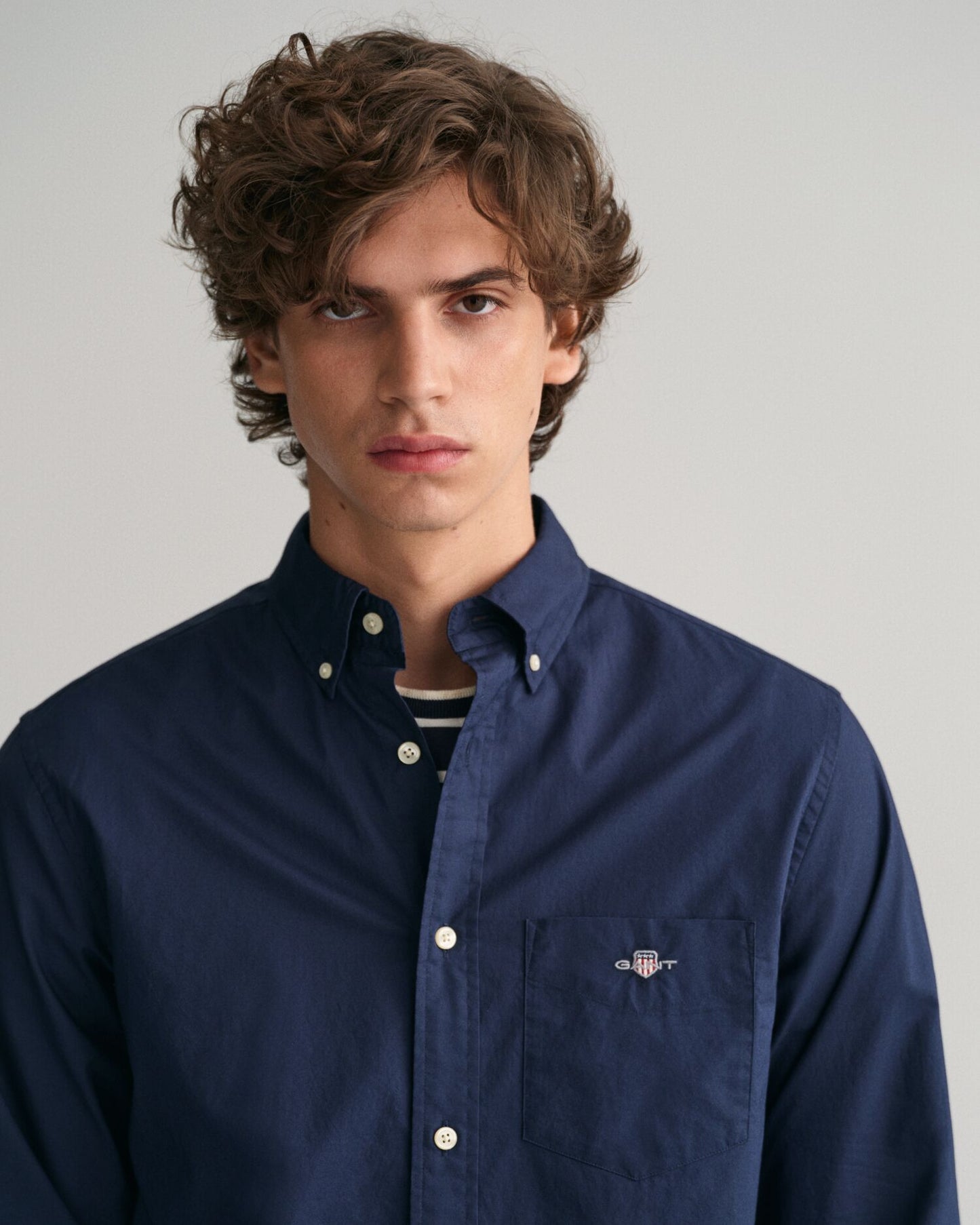 Regular Fit Poplin Shirt S / Marine
