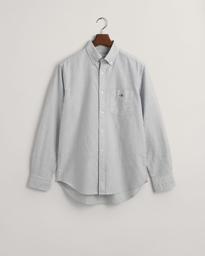 Regular Fit Banker Stripe Classic Oxford Shirt S / Persian Blue
