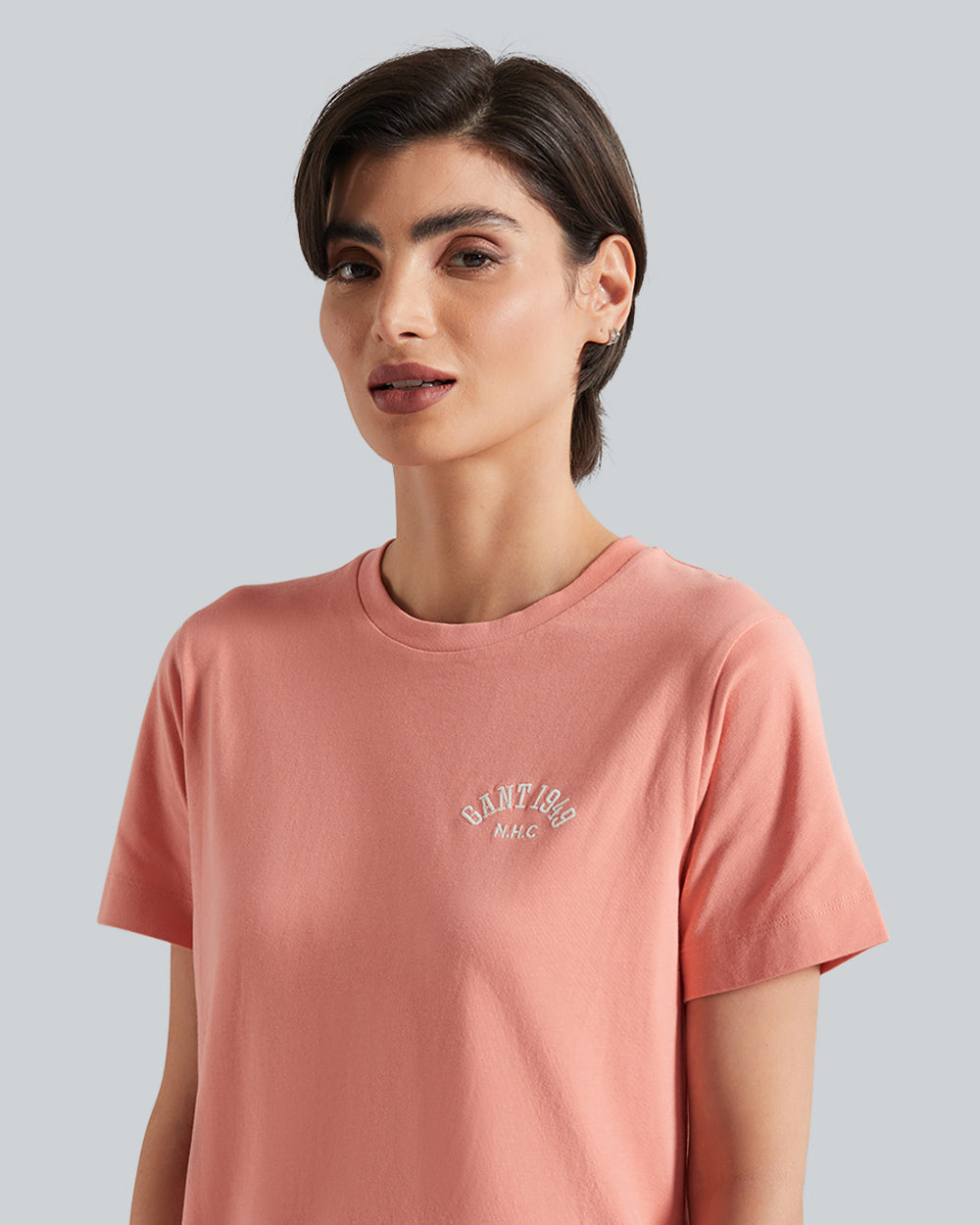 Regular Fit Arch Short Sleeve T-Shirt Peachy Pink / S