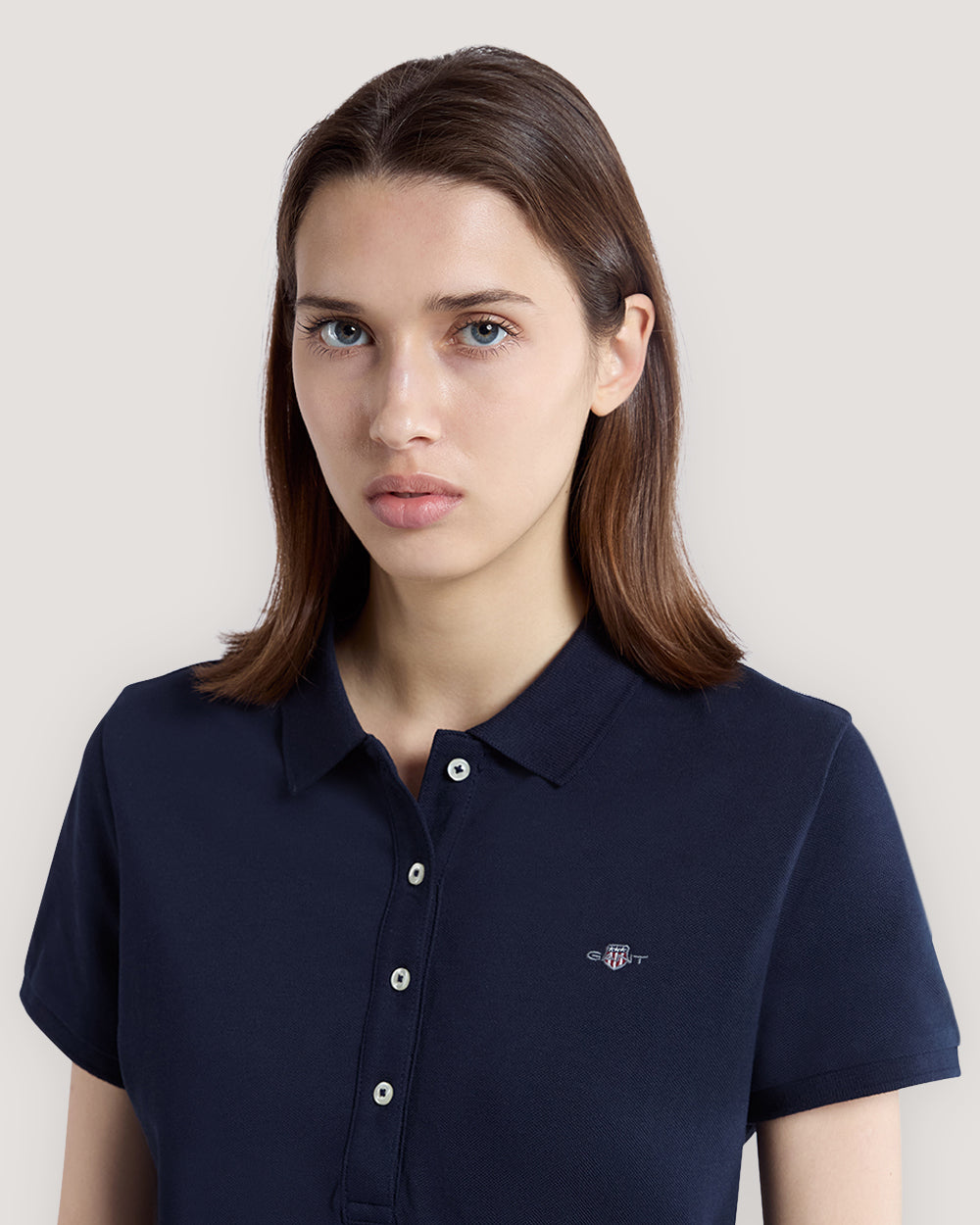 SLIM SHEILD CAP SLEEVE PIQUE POLO Blue / M