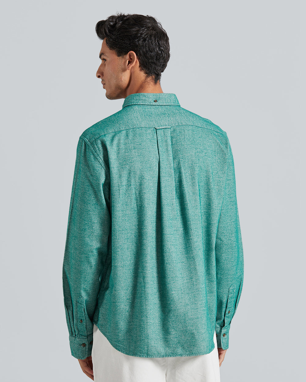 Gant Regular Herringbone Flannel Shirt – Regular Fit Cotton Flannel Deep Forest Green / XL