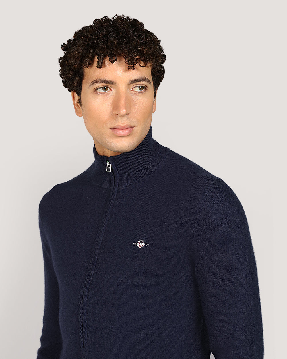 Gant Menswear Extrafe Lambswool Zip Cardigan MARINE / M