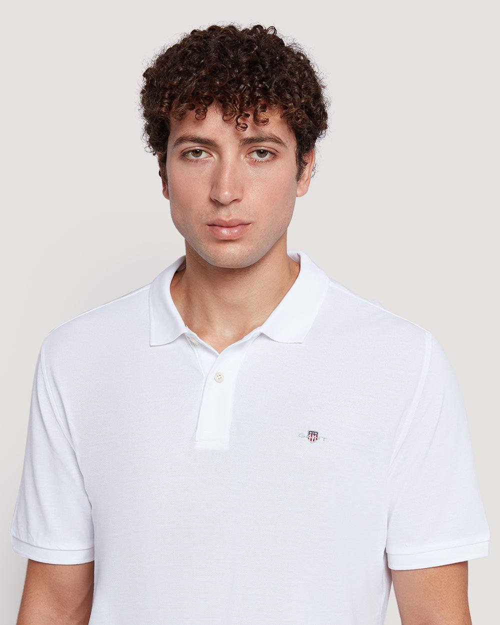 Shield Logo Ss Polo White / M