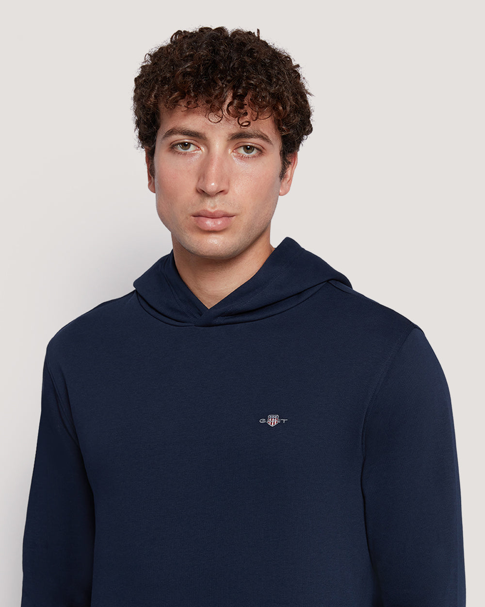 Gant Men’S Shield Logo Cotton Hoodie MARINE / M