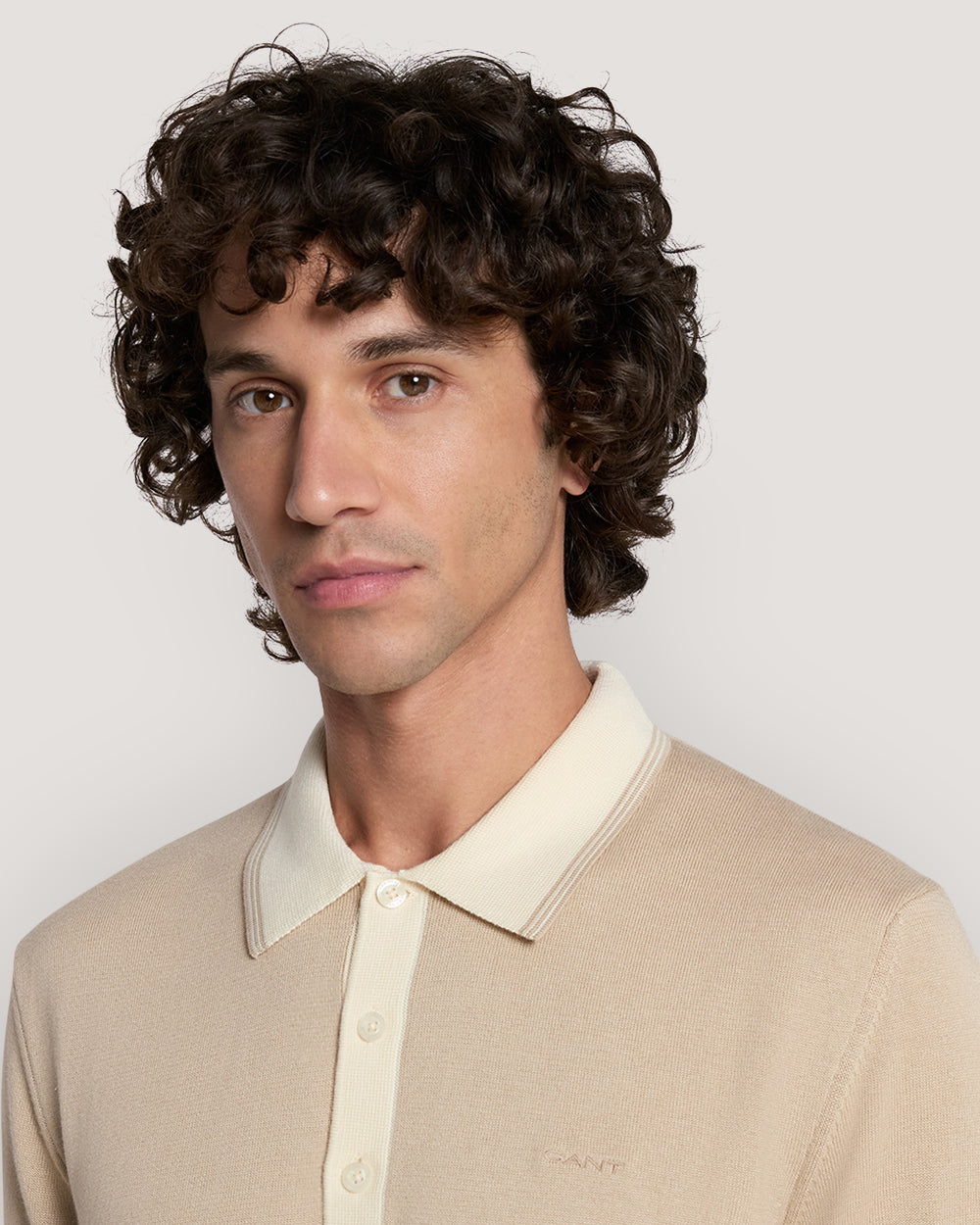 Modal Blend Polo Shirt Dry Sand / M