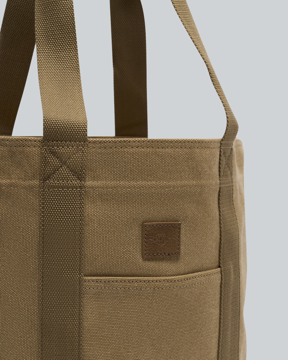 Washed Canvas Tote Bag Beige / OS