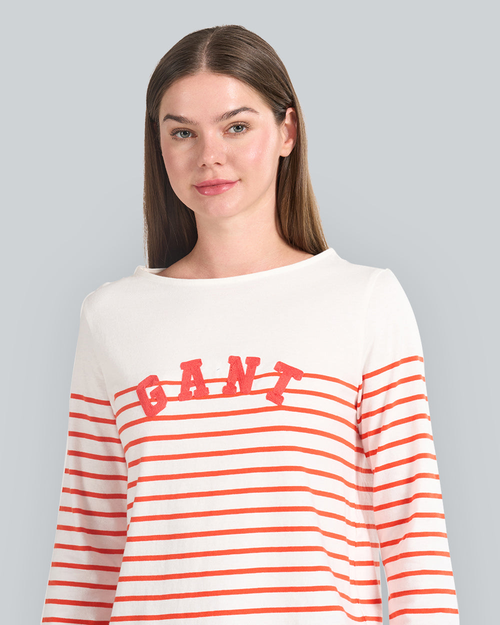 Breton Striped Boat Neck T-Shirt Red / S