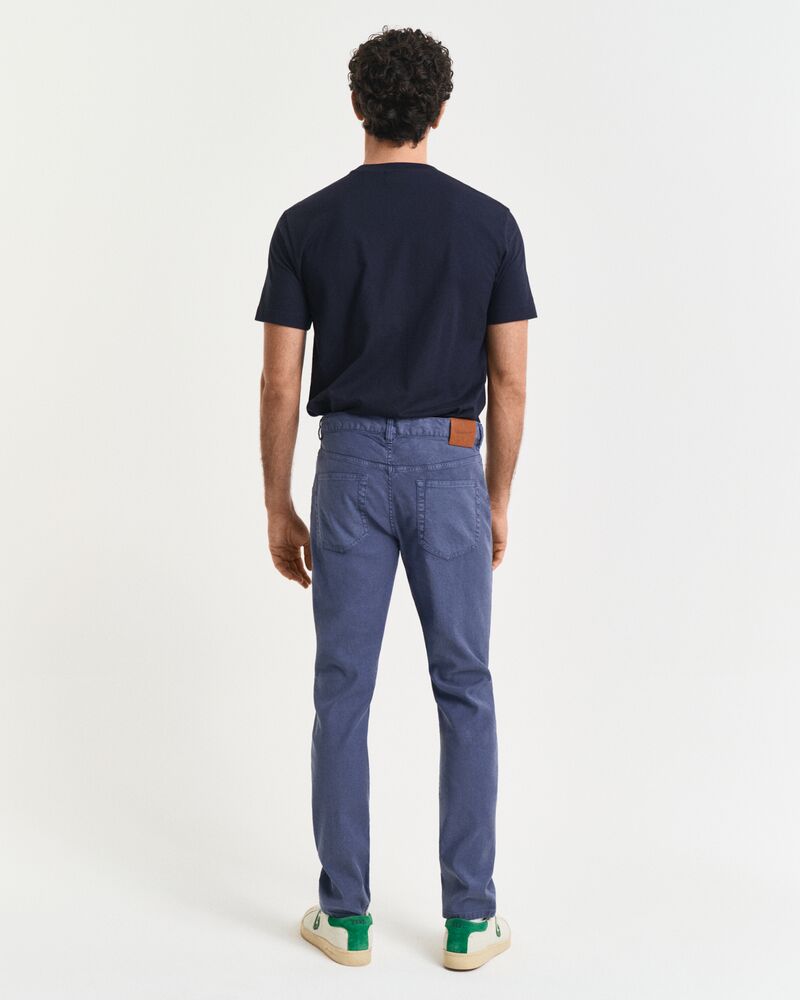 SLIM COT/LINEN JEANS Dusty Navy / 30X32