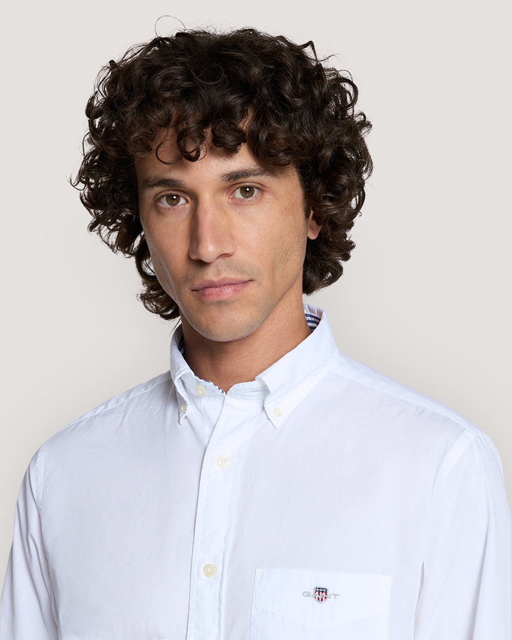 Gant Men’S Poplin Shirt With Buttondown Collar WHITE / M