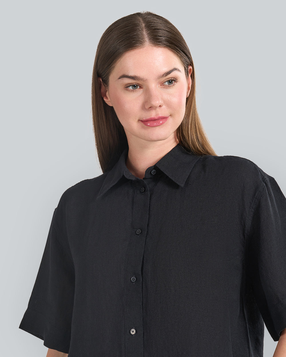 REL LINEN SS SHIRT Black / 34