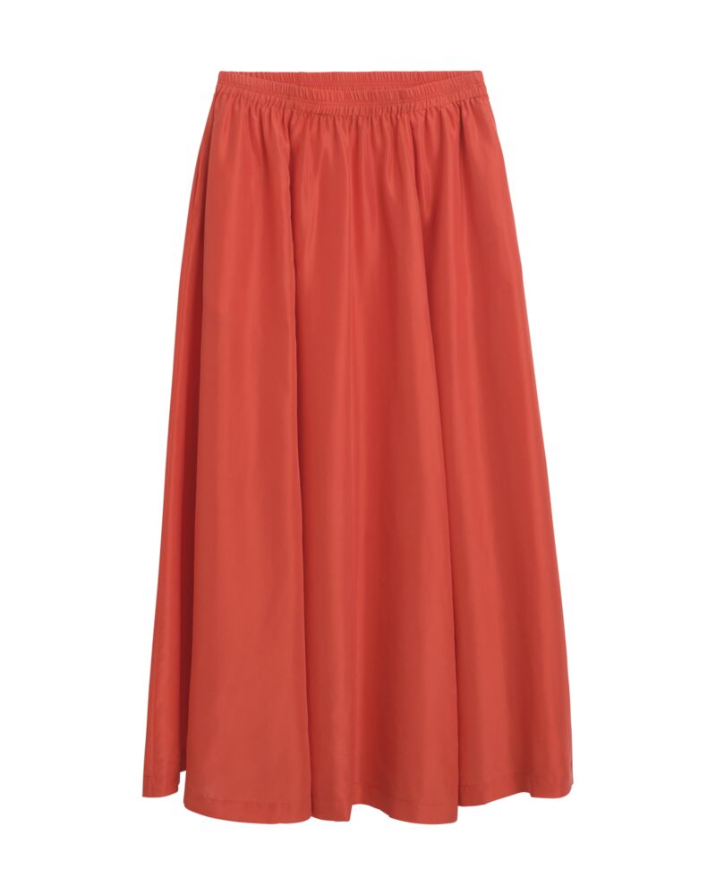 Habotai Silk Skirt Red / 34