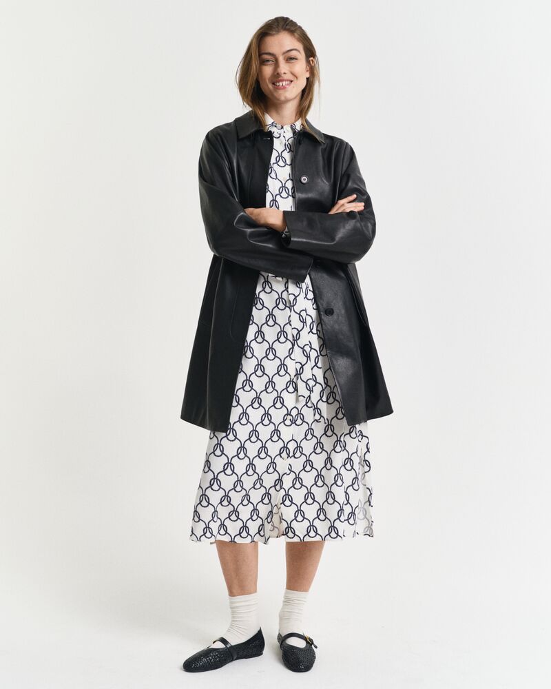 Rope Print Shirt Dress Cream / 32