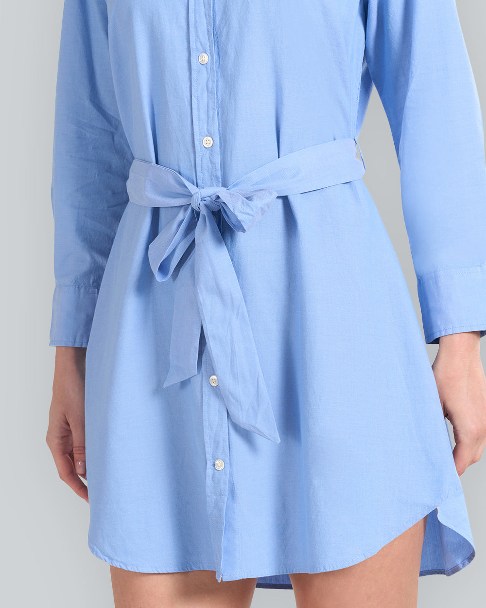 Luxury Oxford Shirt Dress Blue / 32