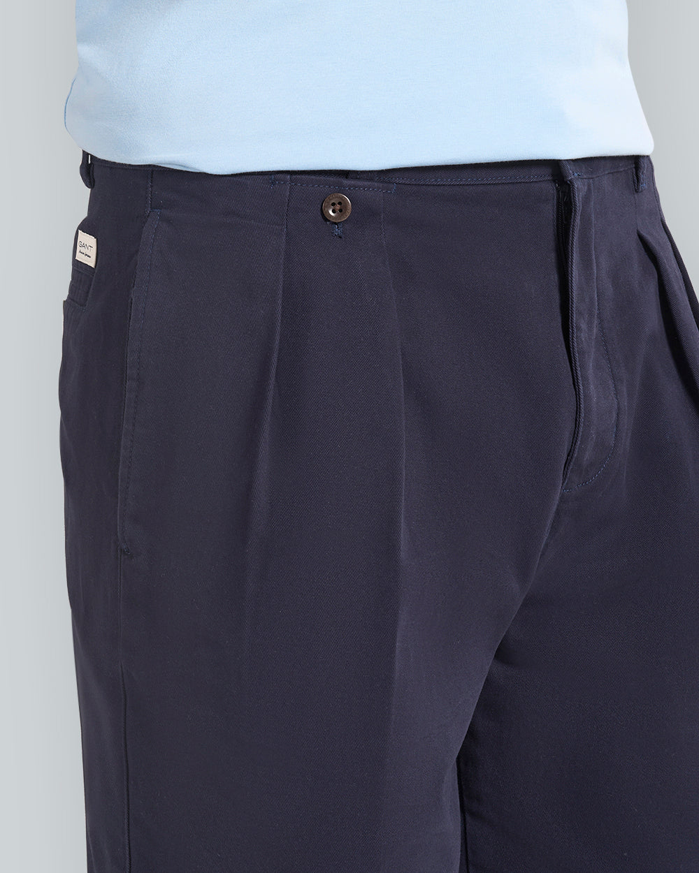 Relaxed Fit Cotton Twill Chino Shorts Blue / 52