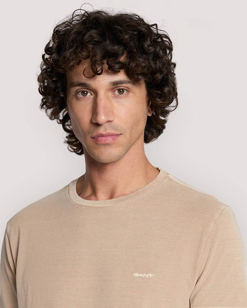 SLIM SUNFADED SS PIQUE TSHIRT Dry Sand / M