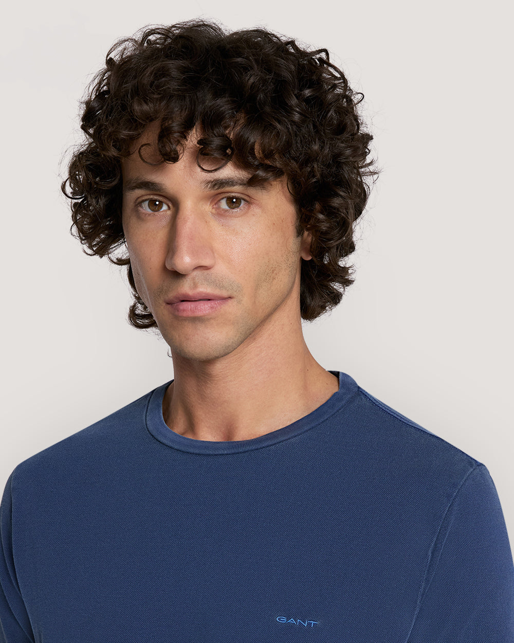 SLIM SUNFADED SS PIQUE TSHIRT Blue / M