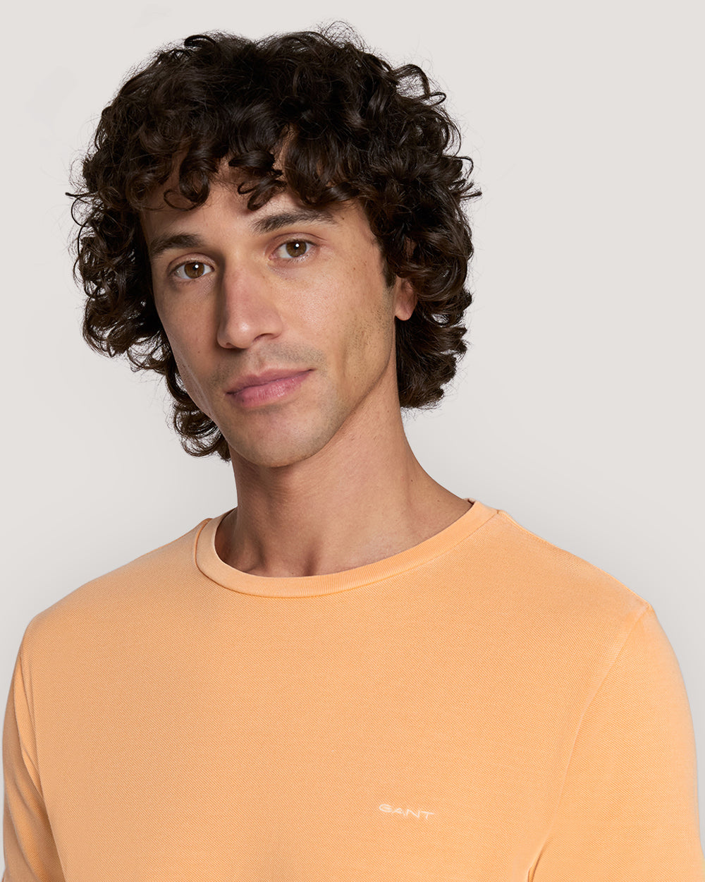 SLIM SUNFADED SS PIQUE TSHIRT Orange / M
