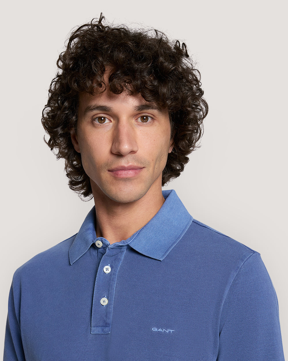 Sunfaded Piqué Polo Shirt Dusty Navy / M