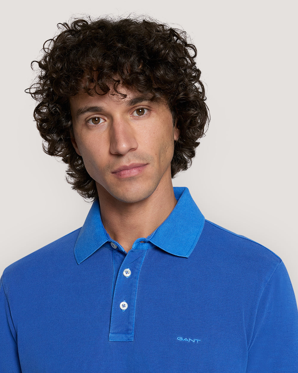 Sunfaded Piqué Polo Shirt Blue / M