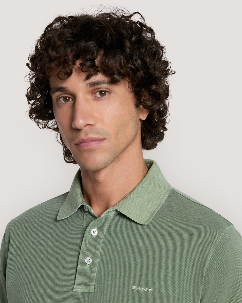 Sunfaded Piqué Polo Shirt Green / M