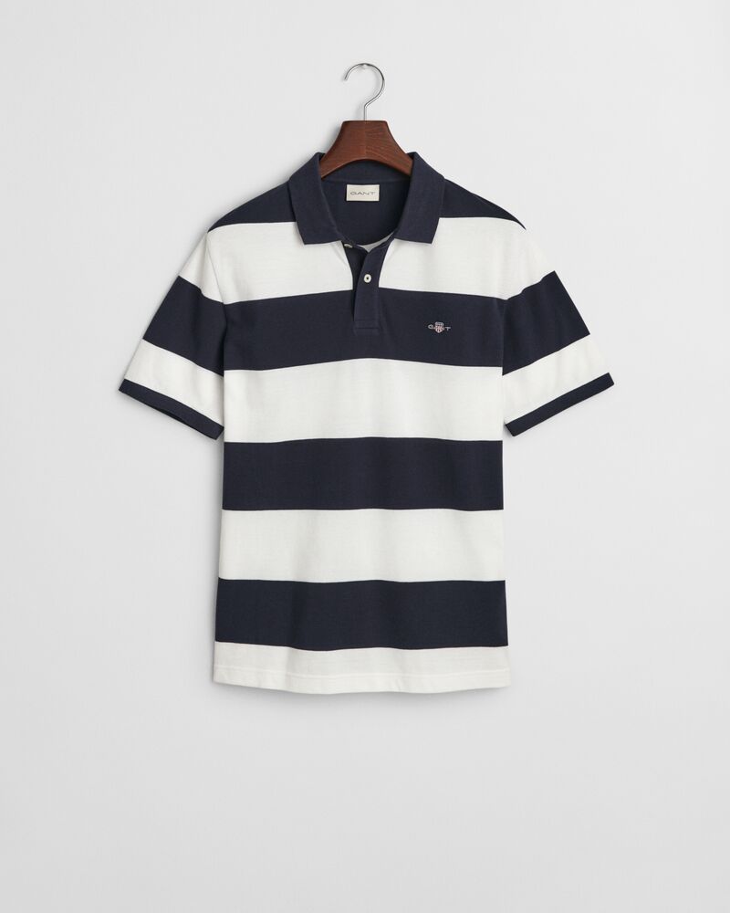 Block Striped Piqué Polo Shirt Blue / S