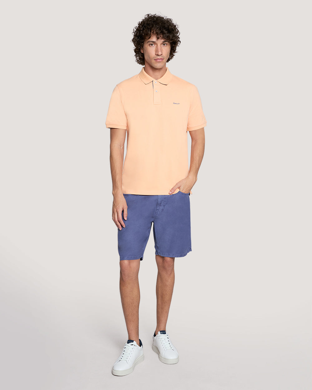 REG COT/LINEN JEANS SHORTS Dusty Navy / 33