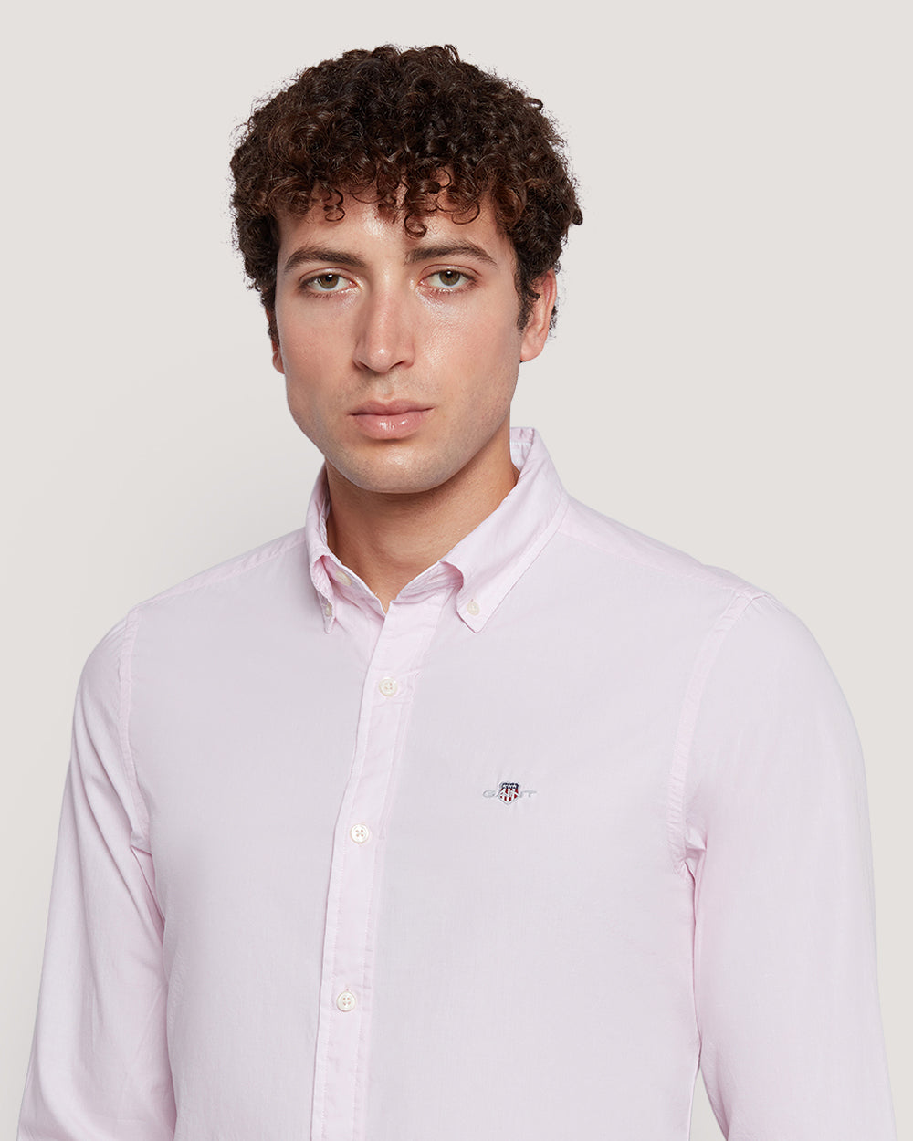 Gant Men’S Slim Fit Cotton Poplin Shirt LIGHT PINK / M