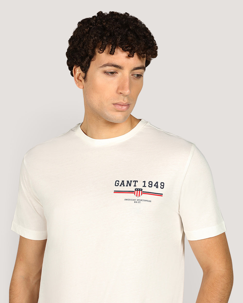 Gant Graphic Short Sleeve T-Shirt For Men EGGSHELL / M