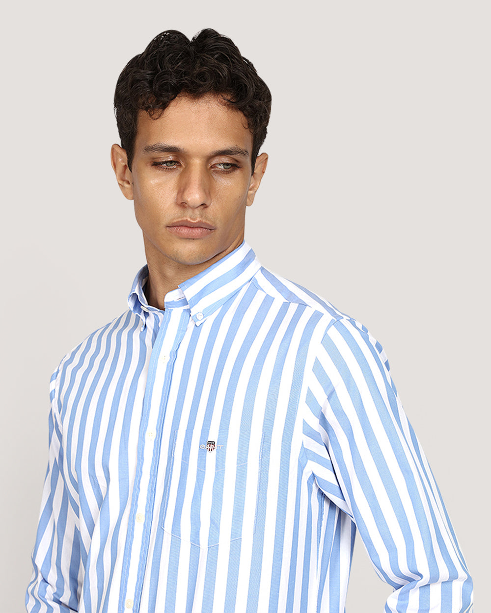 Gant Regular Classic Poplin Stripe Shirt PERFECT BLUE / M