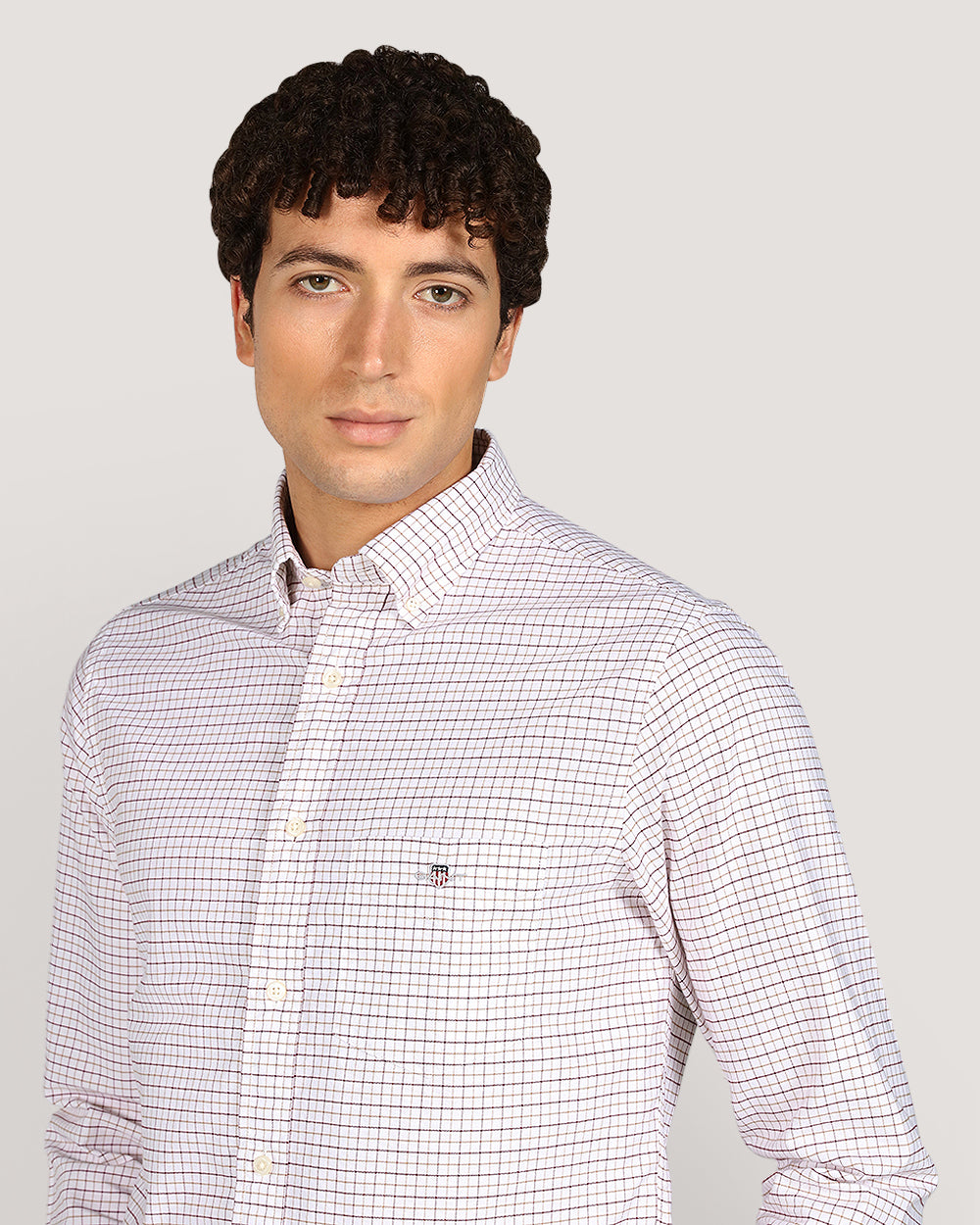 Gant Regular Classic Oxford Check Shirt For Men PLUMPED RED / M