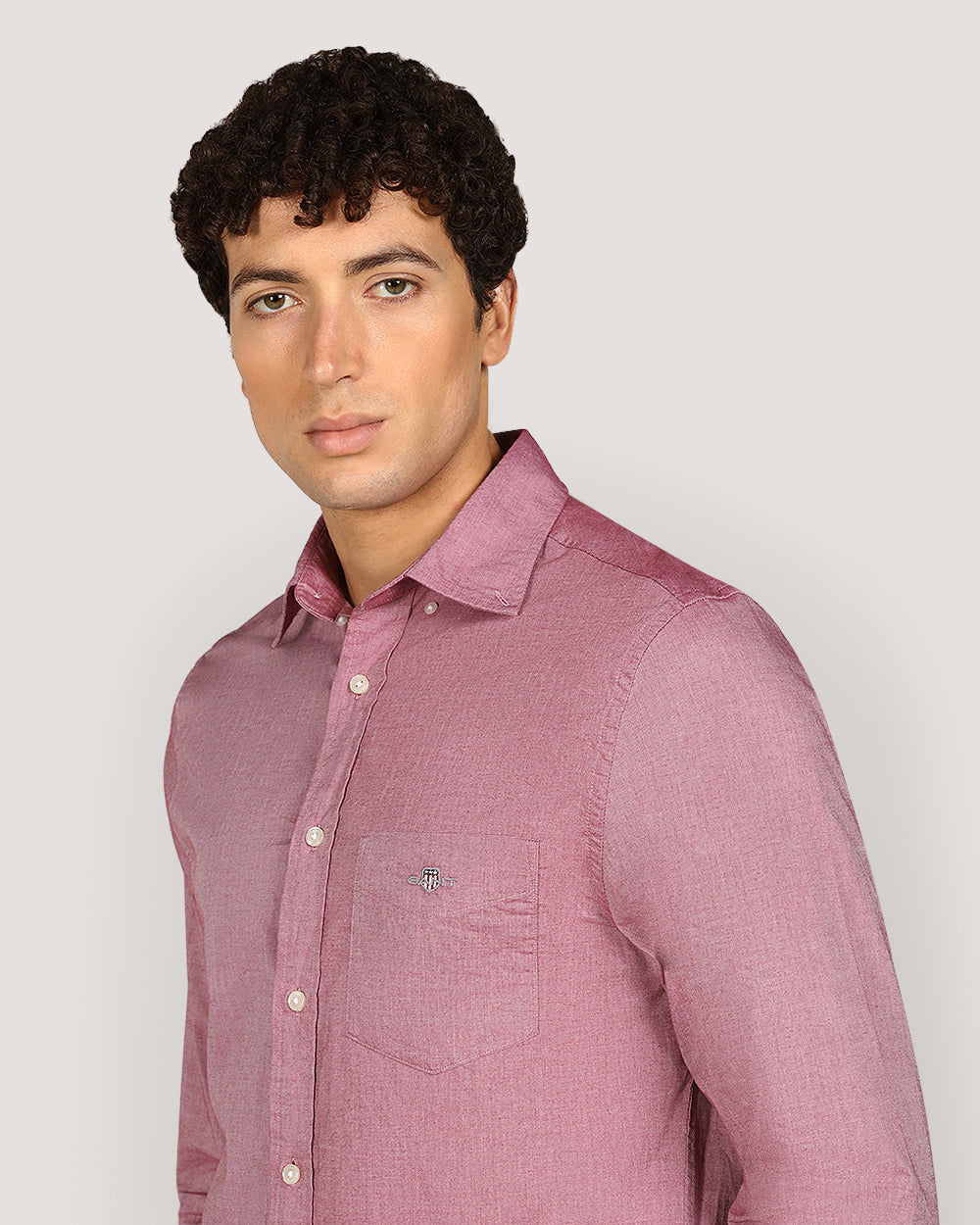Gant Regular Classic Popl Shirt For Men CHRYSANTEMUM RED MELANGE / M