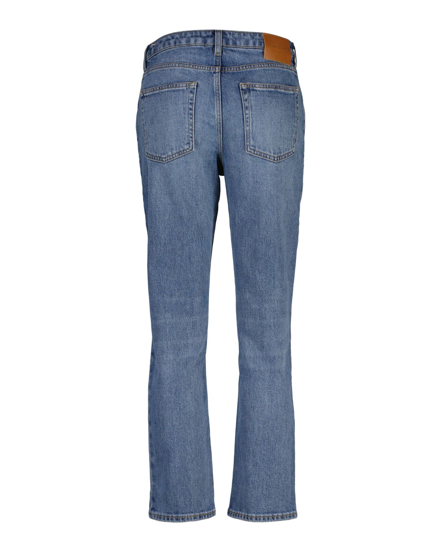 Cropped Straight Stretch Jeans
