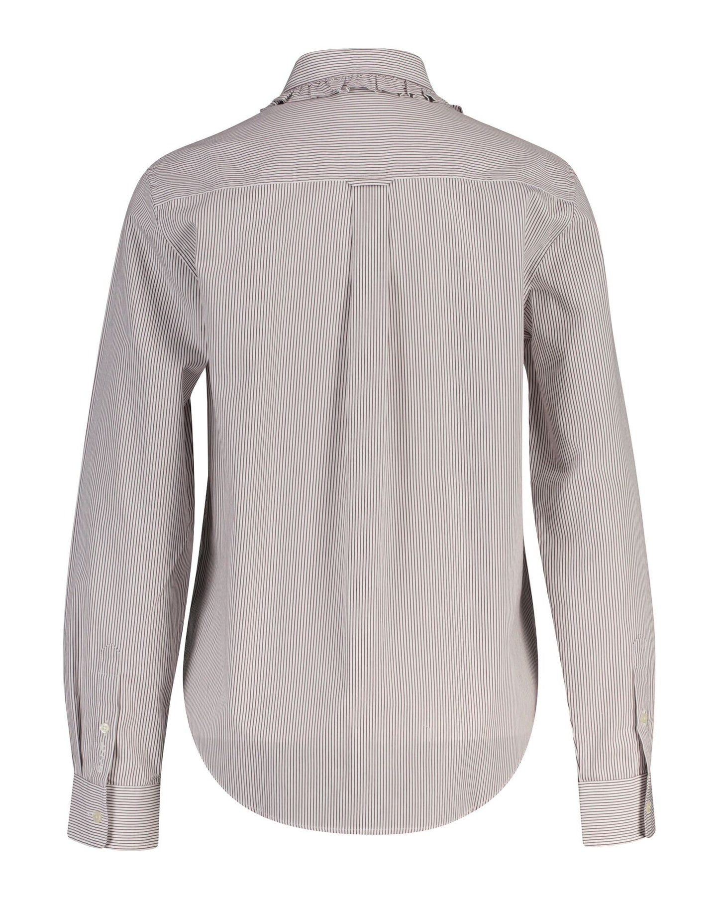 Regular Ctn Frill Collar Stripe Shirt