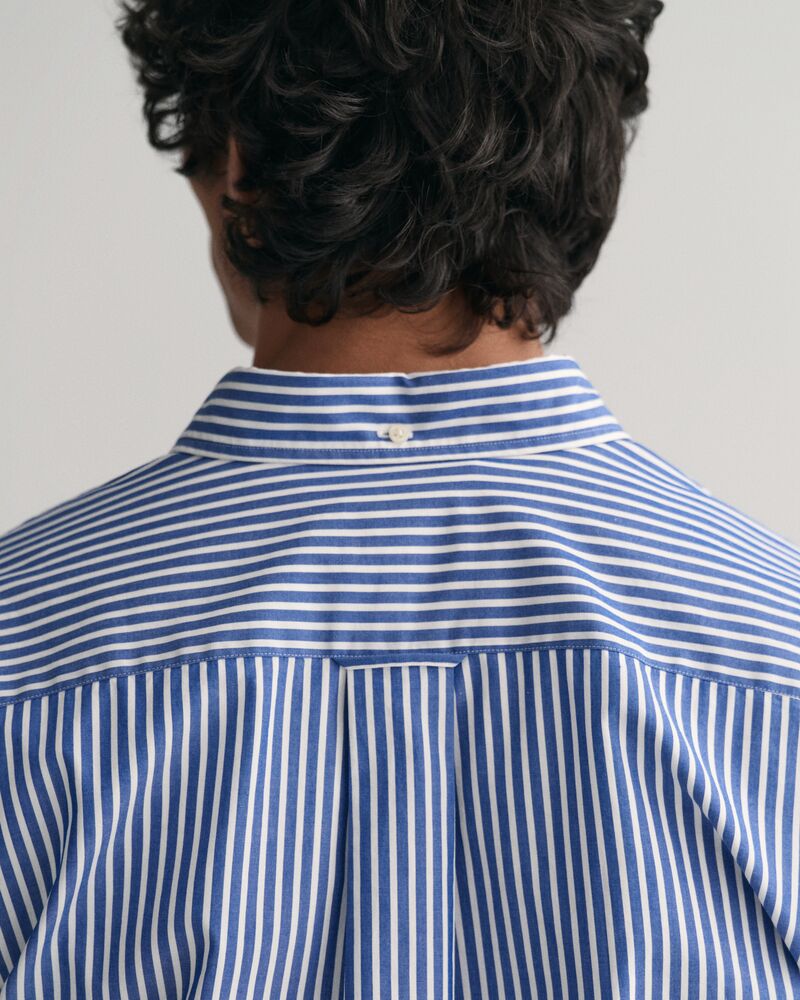 Regular Fit Classic Striped Poplin Shirt Blue / S