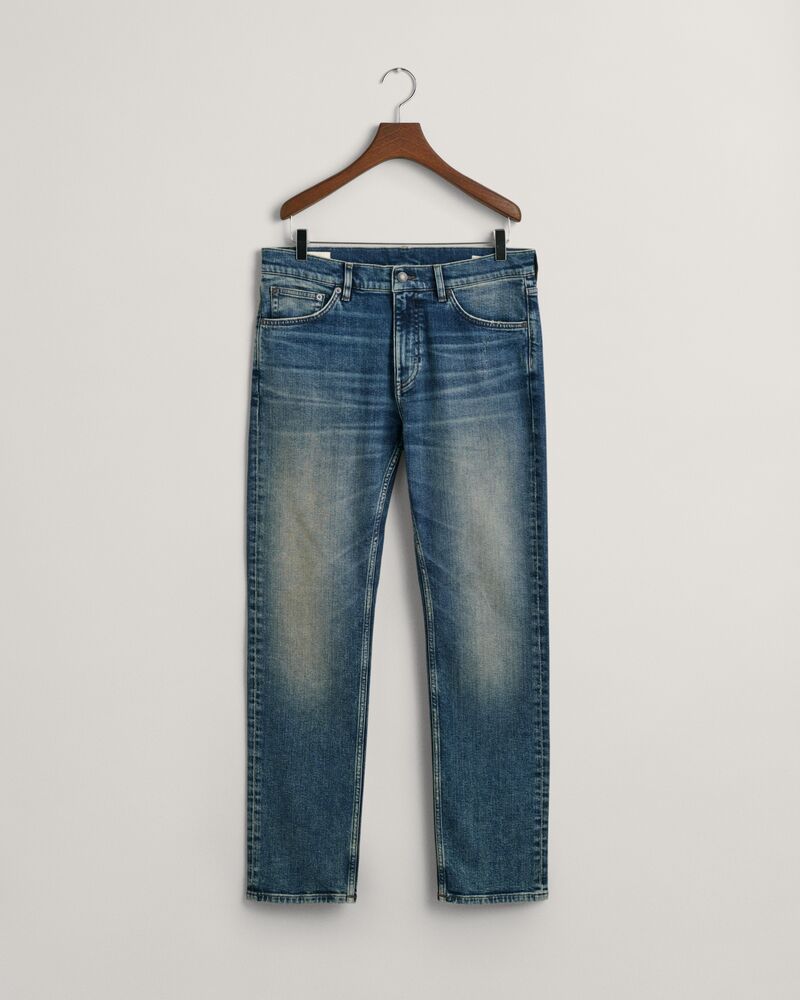 Regular Fit Vintage Wash Jeans Mid Blue Vintage / 32X34