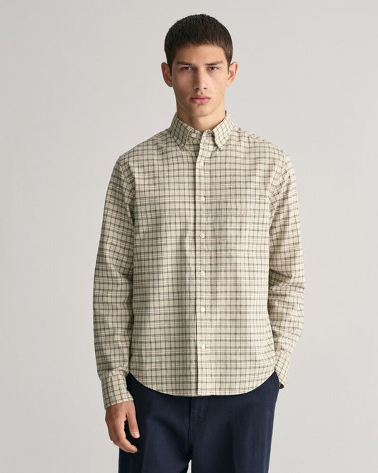 Regular Fit Checked Archive Oxford Shirt S / SILKY BEIGE