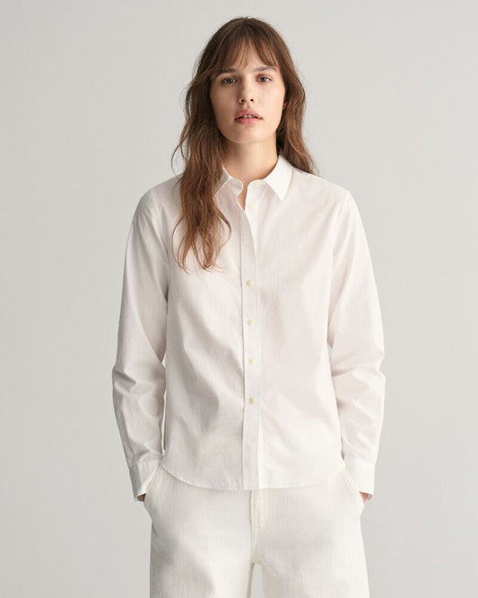 Regular Fit Poplin Shirt 32 / WHITE