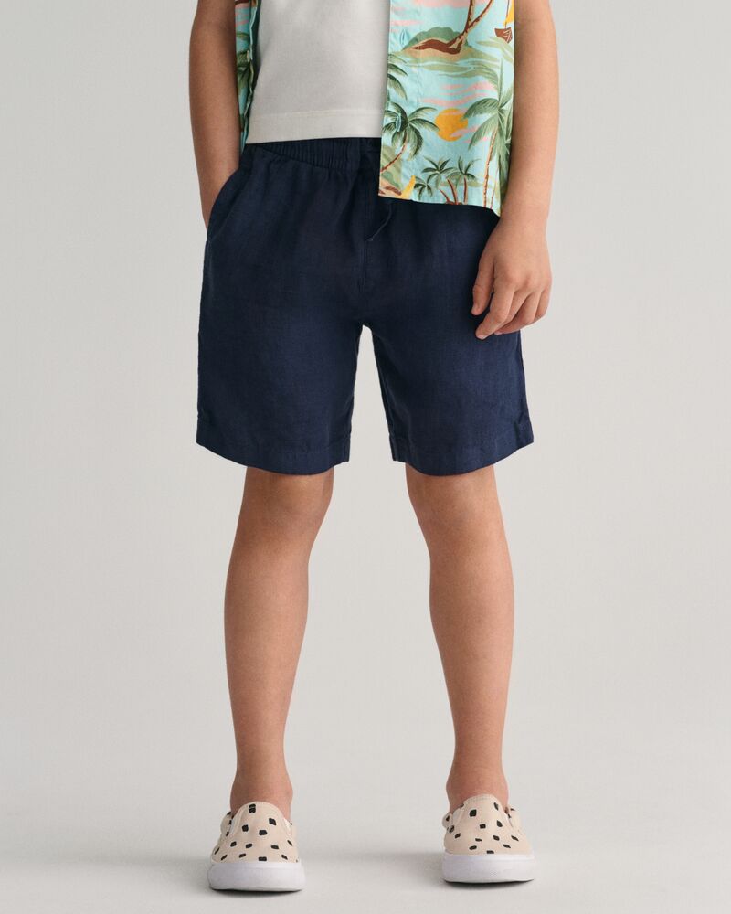 Kids Linen Shorts 92 / MARINE