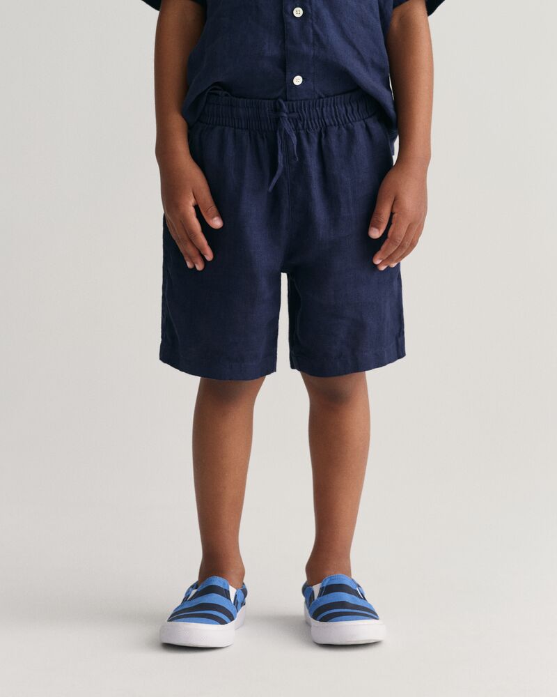 Kids Linen Shorts 92 / MARINE