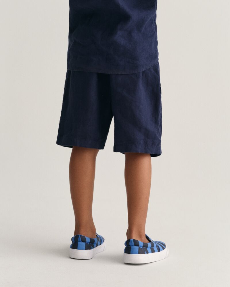 Kids Linen Shorts 92 / MARINE