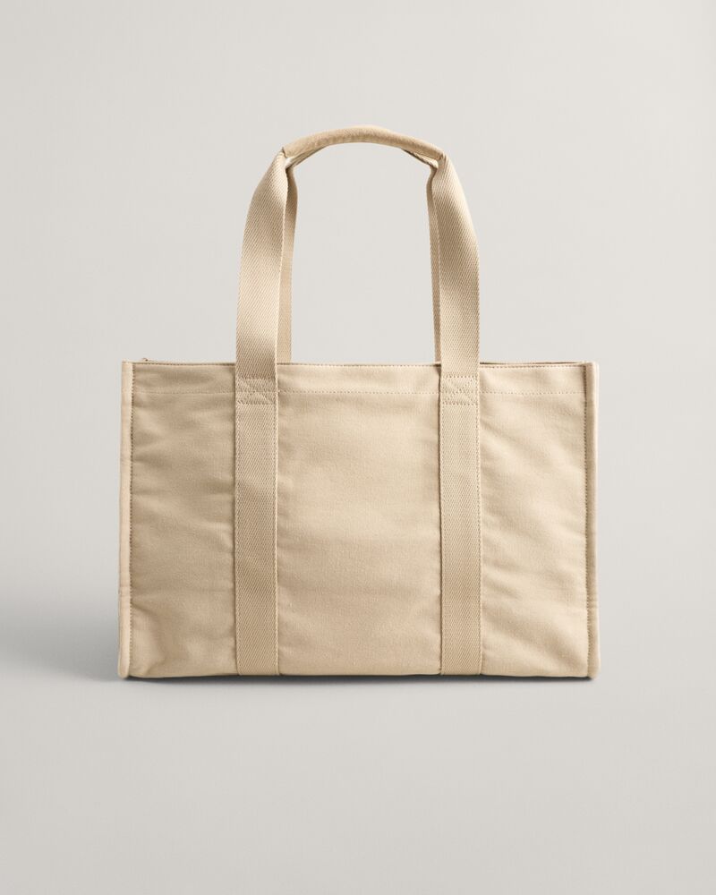 Tonal Shield Canvas Tote Bag ONESIZE / DRY SAND