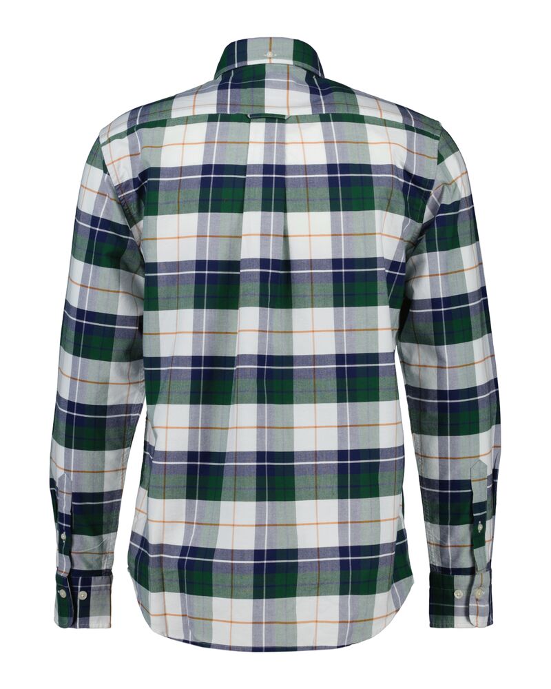 REGULAR Fit Checked Classic Short Sleeve Oxford Shirt FOREST GREEN / S