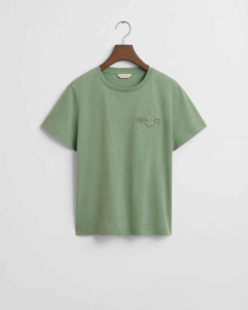 REGULAR TONAL SHIELD SS T-SHIRT KALAMATA GREEN / S